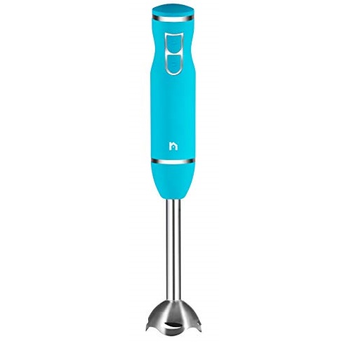 New House Kitchen Immersion Hand Blender 2 Speed Stick Mixer with Stainless Steel Shaft & Blade, 300 Watts Easily Food, Mixes Sauces, Purees Soups, Smoothies, and Dips, Turquoise