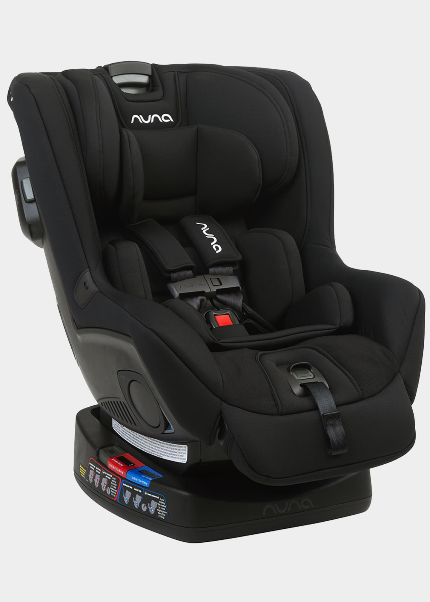 Nuna Rava Flame Retardant Free Convertible Child Car Seat w/ Base (Caviar)