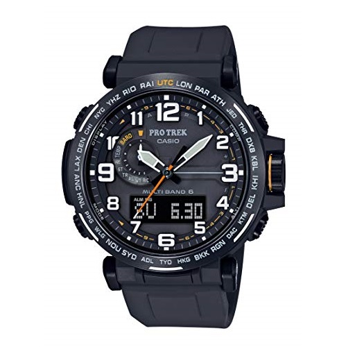 Casio Men's PRO Trek Stainless Steel Quartz Watch with Resin Strap, Black, 23.5 (Model: PRW-6600Y-1A9CR), List Price is