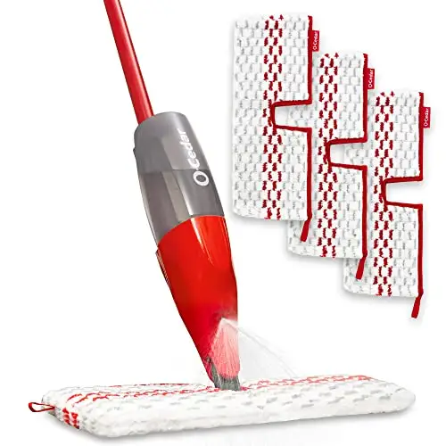 O-Cedar ProMist MAX Spray Mop, PMM with 3 Extra Refills, Red, List Price is