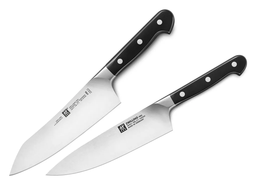 Zwilling J.A. Henckels Pro 7" Slim Chef's Knife & 7" Rocking Santoku Knife Set