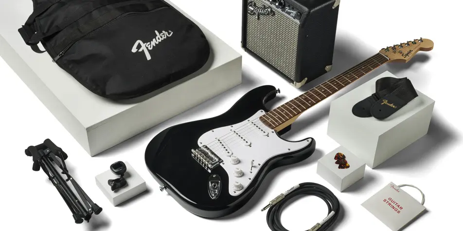 Get Free Squier Electric Guitar Starter Pack w/ Annual Fender Play Plan