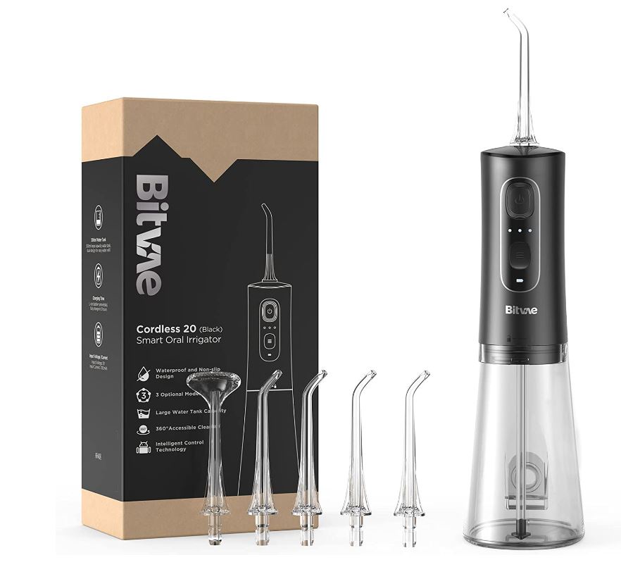 69% off for Bitvae Water Flosser, Portable 300ML Water Teeth Cleaner Picks , 3 Cleaning Modes 6 Jet Tips , IPX7 Waterproof , USB Rechargeable Water Dental Picks for Cleaning , C2 