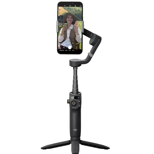 DJI Osmo Mobile 6 Smartphone Gimbal Stabilizer, 3-Axis Phone Gimbal, Built-In Extension Rod, Portable and Foldable, Android and iPhone Gimbal with ShotGuides, Vlogging Stabilizer