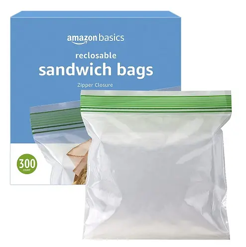 史低价！Amazon Basics 三明治/零食袋，300个，现点击coupon后仅售