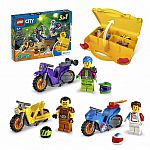 LEGO City Stuntz Value Set 3 Minifigures 3 Bikes and Carrying Case 6670