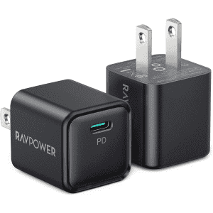 RAVPower 20W USB-C PD Wall Charger 2-Pack