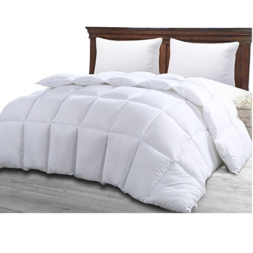 Queen Comforter Duvet Insert White - Quilted Comforter with Corner Tabs - Hypoallergenic, Plush Siliconized Fiberfill