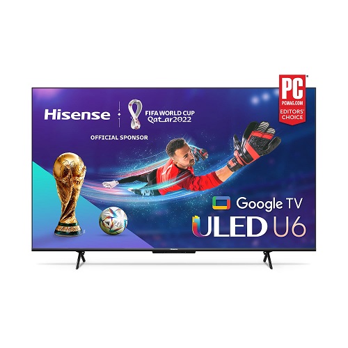 Hisense ULED 4K Premium 75U6H Quantum Dot QLED Series 75-Inch Smart Google TV, Dolby Vision Atmos, Voice Remote, Compatible with Alexa (2022 Model) 75-Inch Google TV, Now