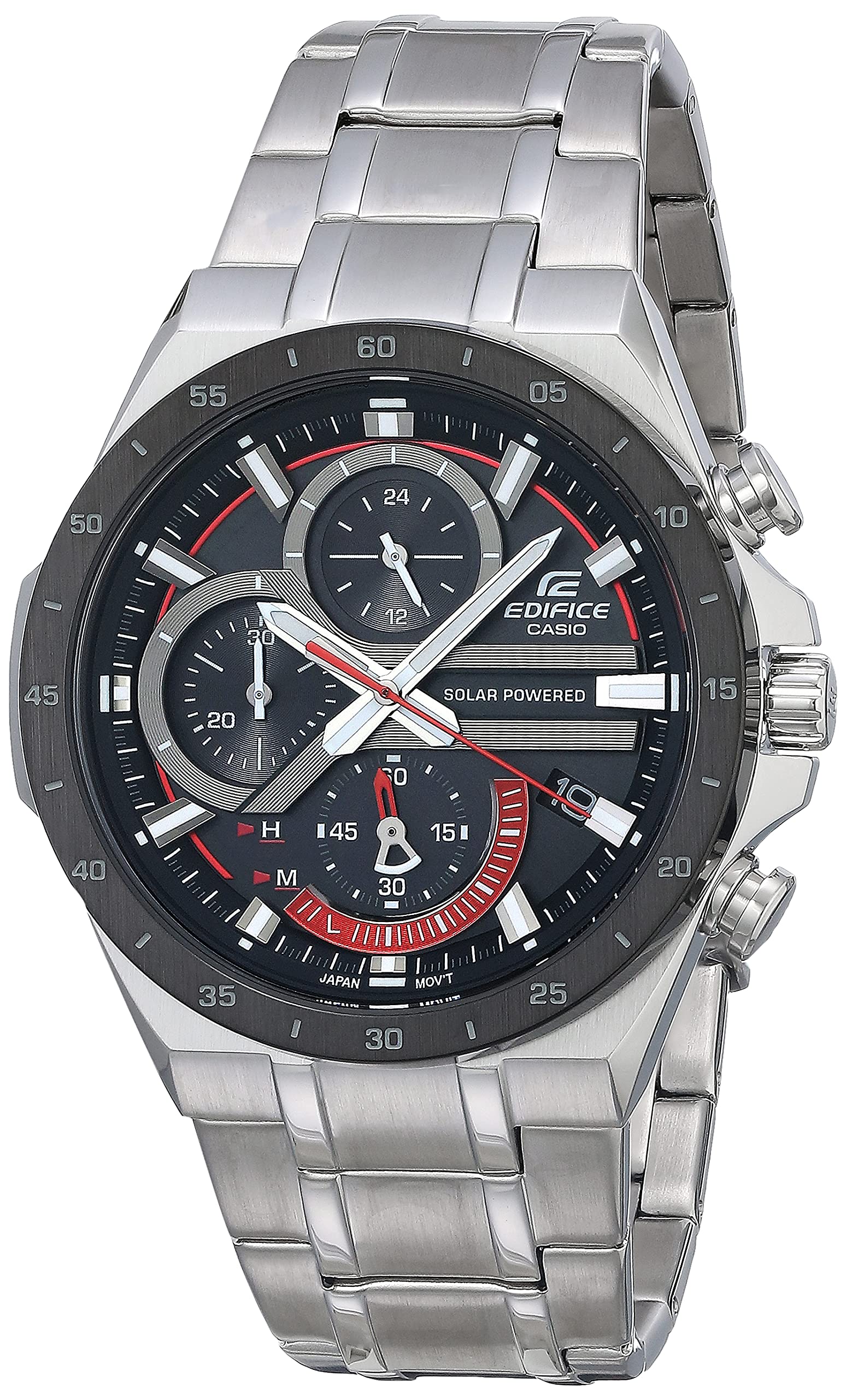 Casio Men's Edifice Quartz Chronograph Solar Watch w/ Black Dial