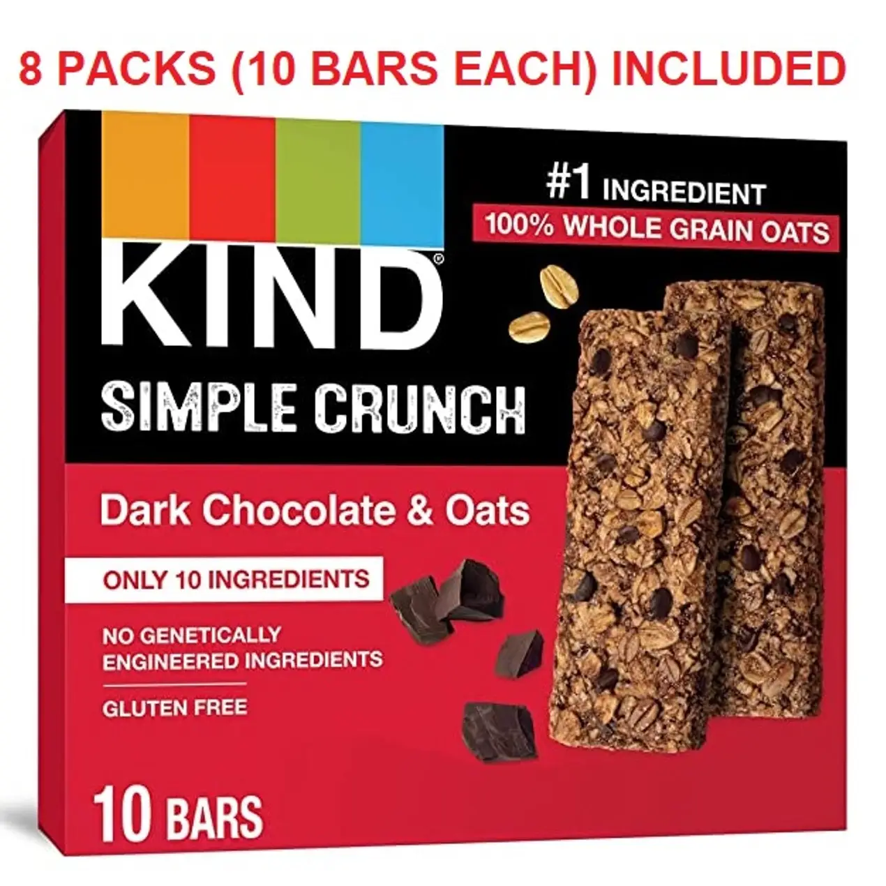 80-Count KIND Simple Crunch Bars (Dark Chocolate & Oats)