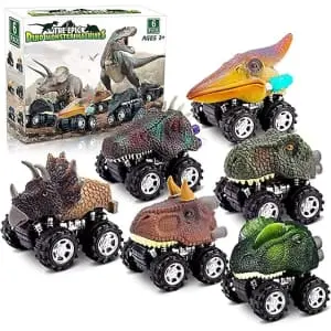Pull Back Dinosaur Vehicle 6-Pack