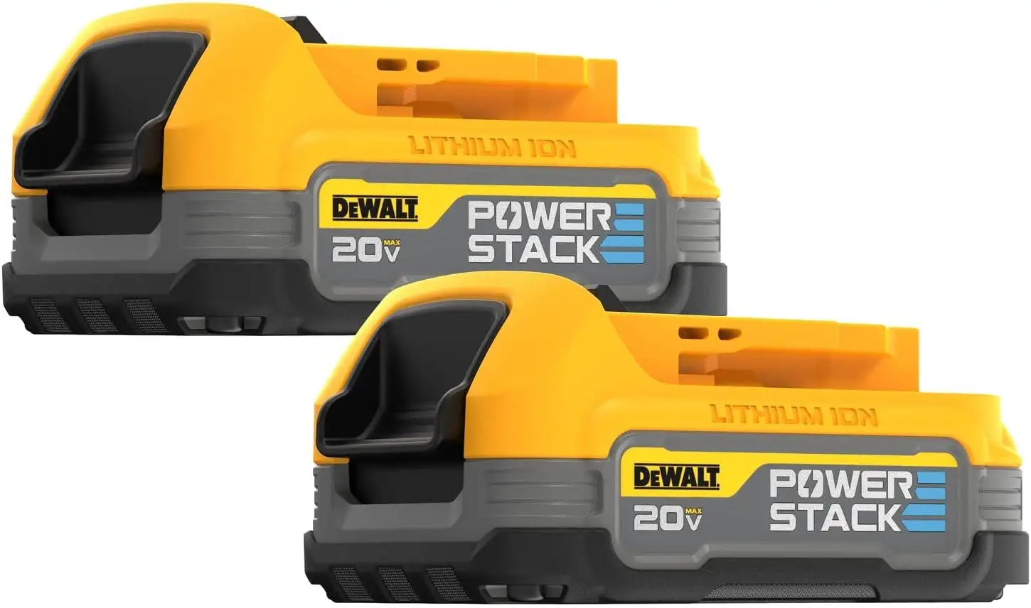 2-Pack Dewalt 20V MAX Powerstack Compact Li-Ion Battery + Choice of Bare Tool