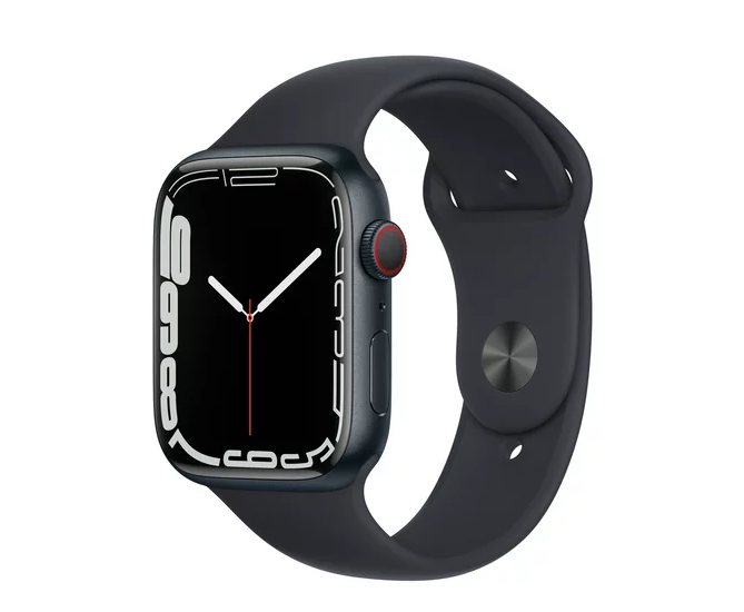 Apple Watch Series 7 45mm GPS + Cellular Smartwatch w/ Aluminum Case (Midnight)