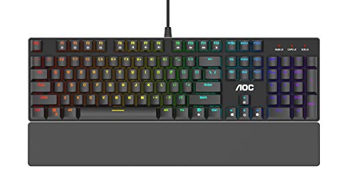 AOC Full RGB Mechanical Keyboard w/ Outemu Blue Switches & Detachable Wrist Rest