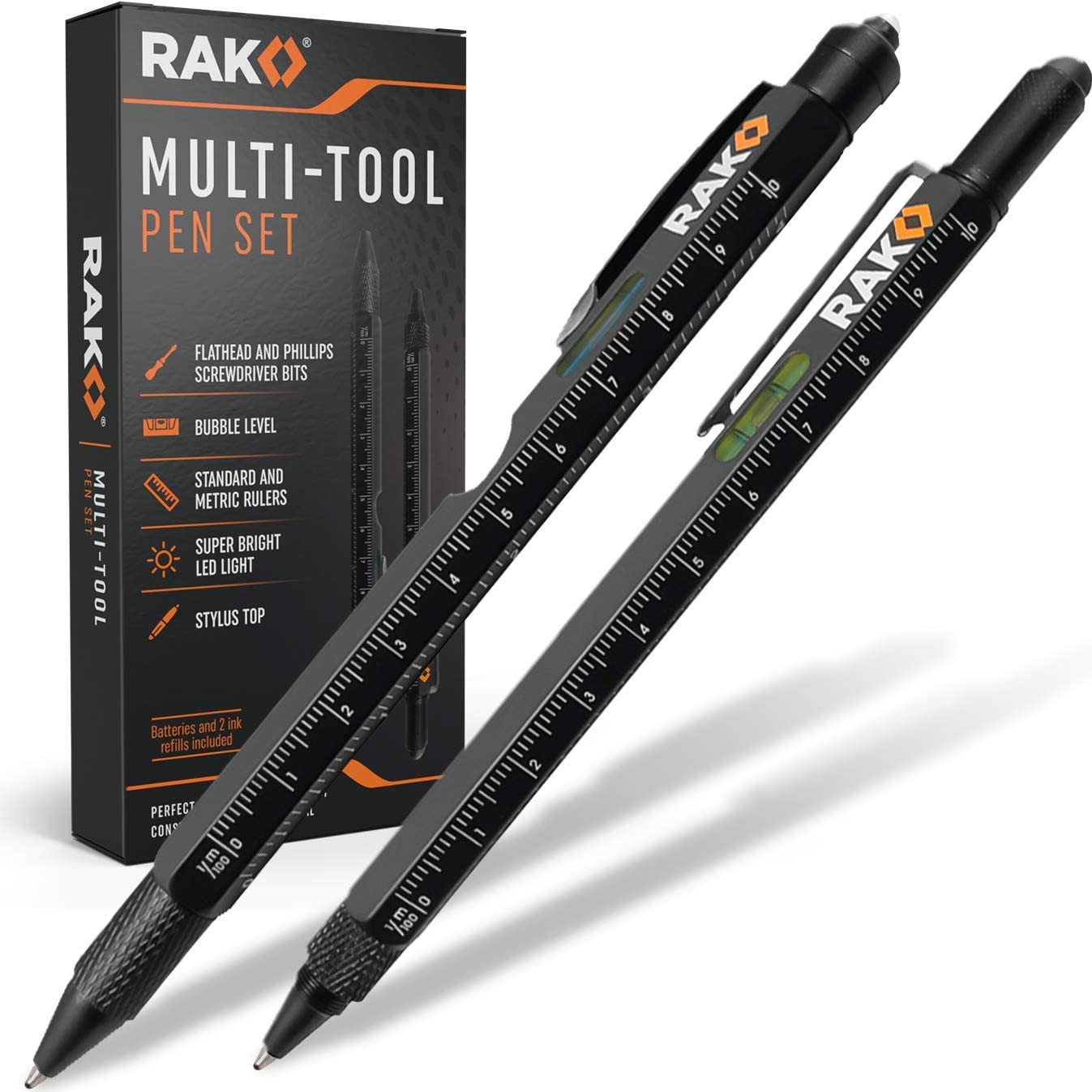 2-Pc RAK Multi-Tool Pen Set w/ 10-Ct RAK Pen Ink Refills