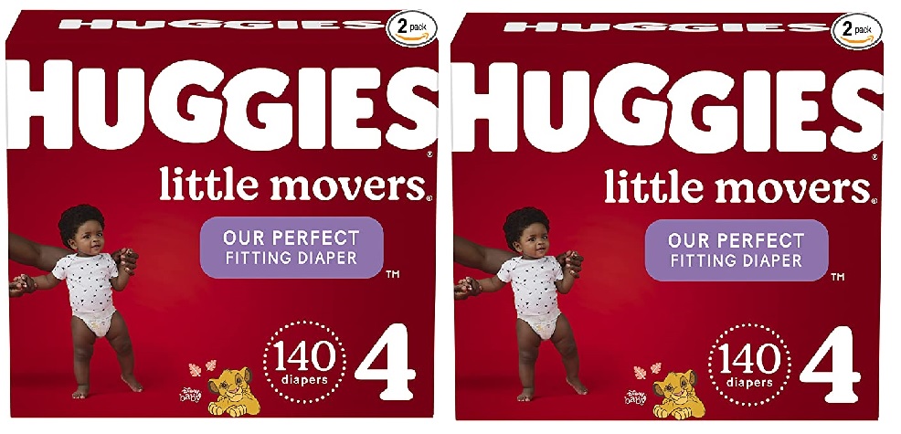 Huggies Baby Diapers:120-Ct (Size 5) 2 for $80.30, 140-Ct (Size 4)