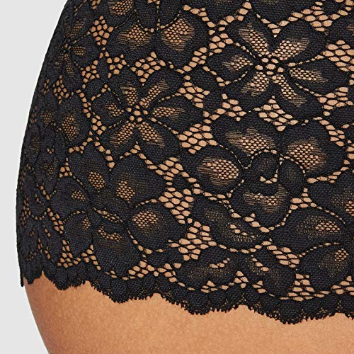 Maidenform Women's Casual Comfort Cheeky Lace Boyshort Underwear (Black)