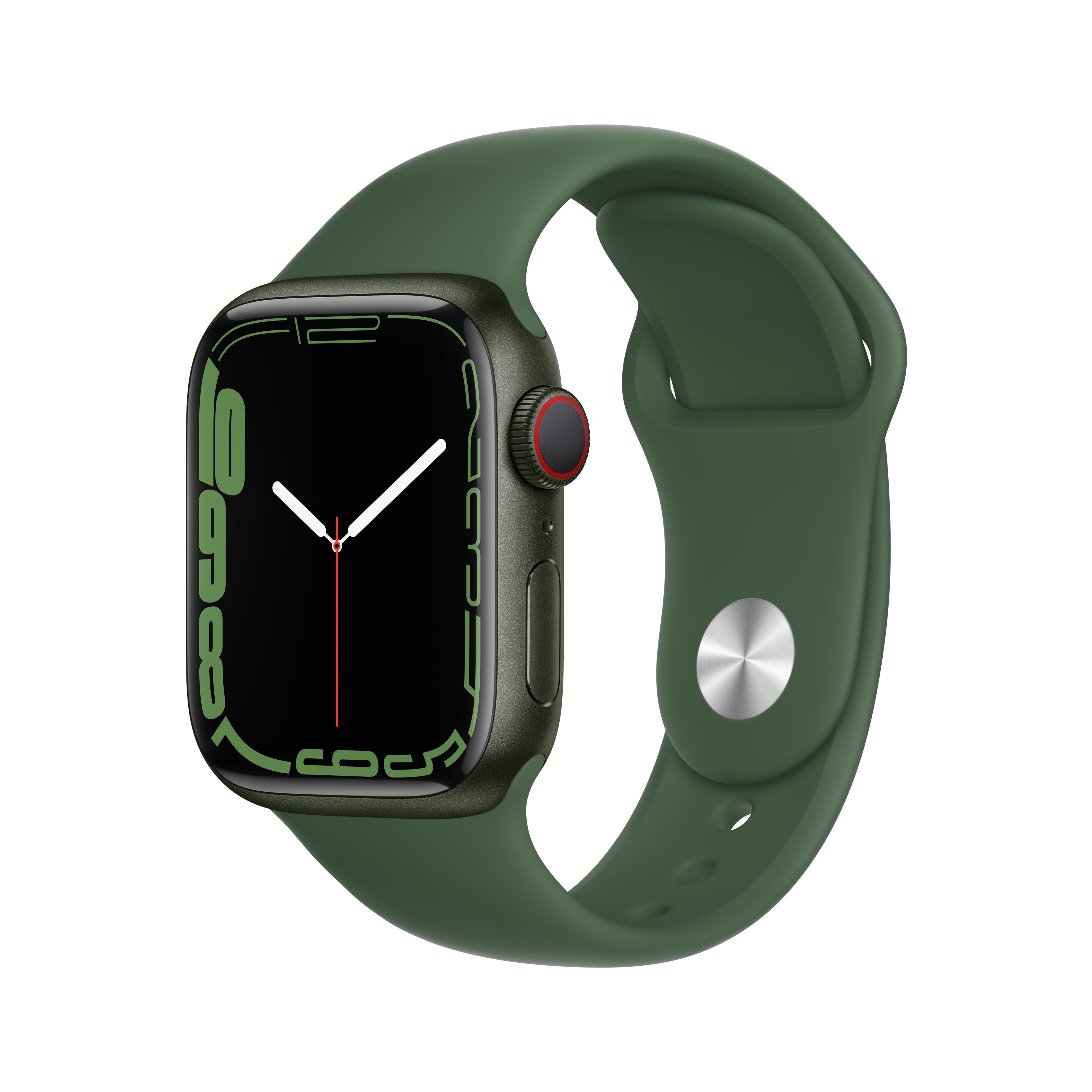 Apple Watch Series 7 GPS + Cellular w/ Sport Band (Green): 45mm