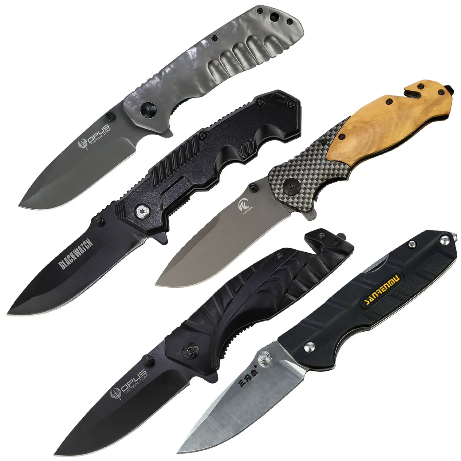 5-PACK: Assorted Folding Knives (Sanrenmu, Opus, Blackwatch Hellcat 2 & Wet Work) $35 + Free Shipping