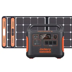 Jackery Explorer 1500 1,800W Portable Power Bank w/ 2 SolarSaga Solar Panels