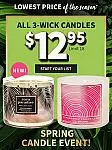 All 3-Wick Candle (Various Scents)