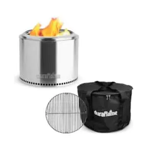 Duraflame 19'' Stainless Steel Low Smoke Fire Pit Camping Kit
