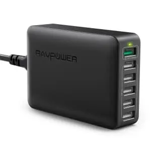 RAVPower 60W 6-Port USB Desktop Charging Station