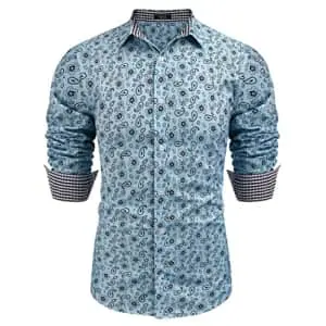 Coofandy Men's Floral Dress Shirt