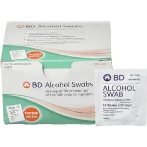 BD Alcohol Swabs 100-Pack