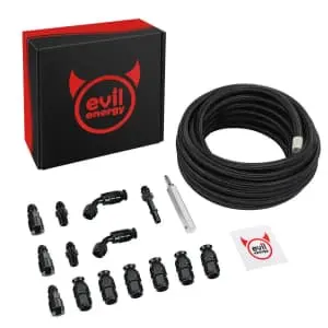 Evil Energy 25-Foot 6AN 3/8" PTFE LS Swap EFI Fuel Line Fitting Kit