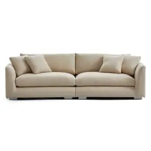 Aalto Boutique 84" 3-Seater Linen Feathers Sofa
