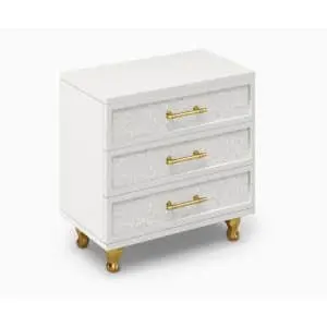 Helios Sunlit 28" French Court Style White Nightstand