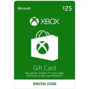 $25 Microsoft Xbox Live Gift Card