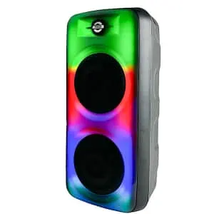 Portable Rechargeable Light-Up Surround Bluetooth Speaker with Karaoke Microphone Jack