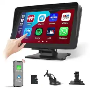 7" Wireless Car Display Kit with Apple CarPlay, Android Auto Compatibility, and Phone Mirroring