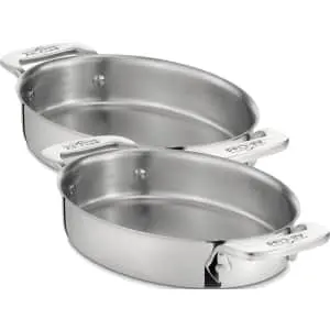 Factory Second All-Clad 7" Oval-Shaped Baker 2-Pack