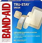 2 x 80ct Band-Aid Brand Tru-Stay Sheer Strips Adhesive Bandages