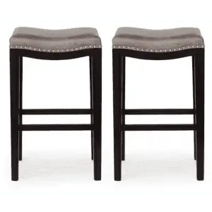 Noble House Tiffin 30" Upholstered Bar Stools Pair