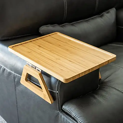 竹制夹式沙发扶手桌