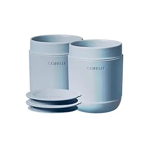 Corelle实心釉陶瓷随行杯(2件),北欧蓝色