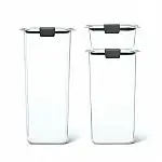 Rubbermaid Brilliance Pantry Set of 3 Food Storage Canisters