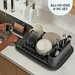 4-Piece Rubbermaid Antimicrobial Kitchen Sink Set