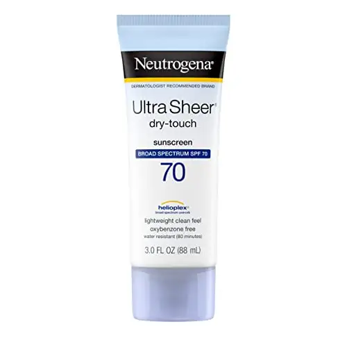 Neutrogena 面部和身体防晒霜 SPF70 透明防水不油腻