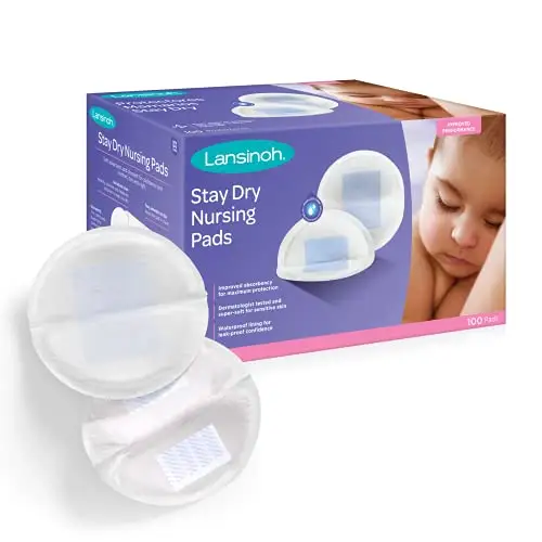 Lansinoh Stay Dry Disposable Nursing Pads, 100 Count, only $9.22