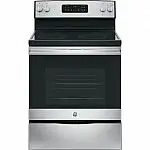 GE 30" Glass Top 4 Burners 5.3-cu ft Self-Cleaning Freestanding Electric Range