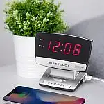 Westclox Digital Alarm Clock with 1A USB Charging Port
