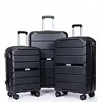 Travelhouse 3 Piece Luggage Set Hardshell Lightweight Suitcase with TSA Lock Spinner Wheels