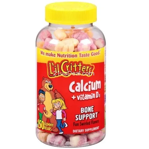 L'il Critters Kids Calcium Gummy Bears with Vitamin D3 Supplement, 150 Ct Gummies, only $8.92