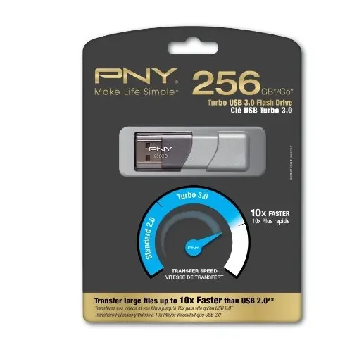PNY Turbo 256GB USB 3.0 高速优盘，原价$34.99，现仅售$19.99